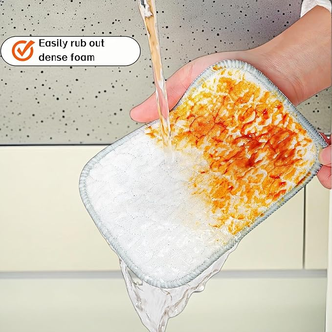 10Pack Scrubber Sponge for Dishes, Pans & Grease - Image 6