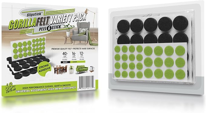 Slipstick Gorilla Felt ¾ Inch Furniture Pads Premium Furniture Pads & Chair Leg - Image 5