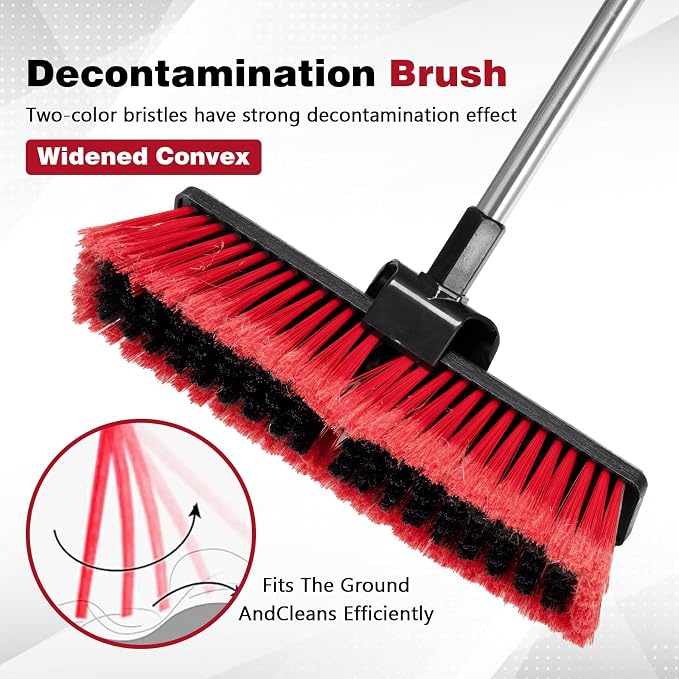 16.5" Outdoor Broom for Floor Cleaning Heavy Duty Push Broom - Image 7