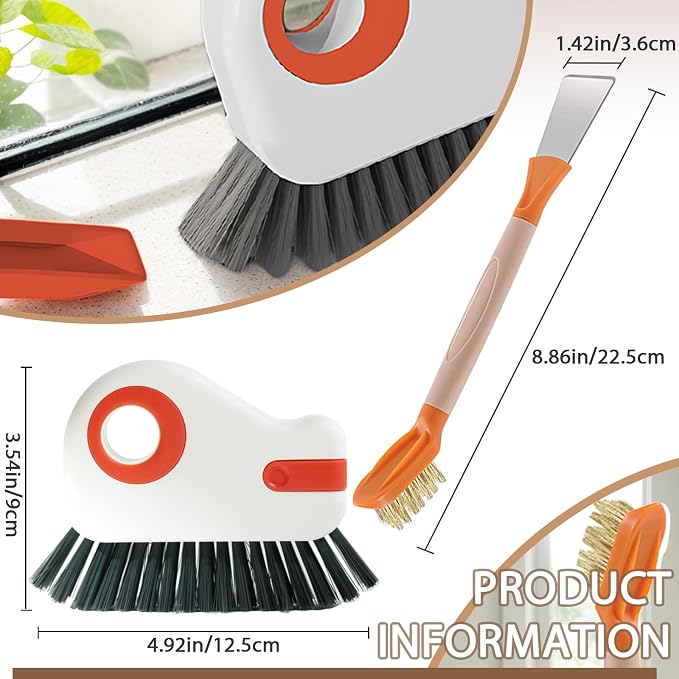 Groove Cleaning Brushes 2 in 1 Window Track Cleaner Cleaning Tools, Sliding - Image 3