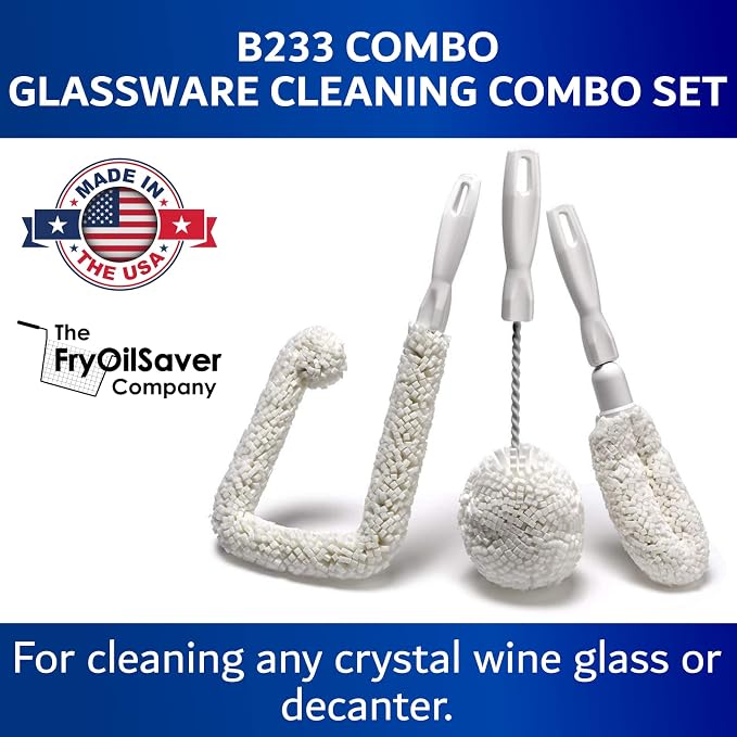 Set of 3 Glassware Cleaning Brush Kit - Image 2