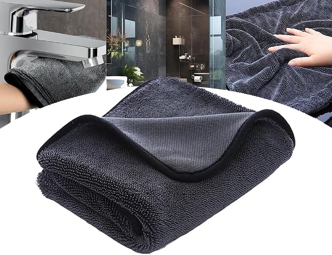 Shiny Microfiber Wipes Bath Shower Cleaning Cloths, 23.62 X 15.75 Inches by HYCIM