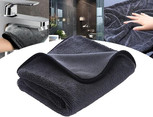 Shiny Microfiber Wipes Bath Shower Cleaning Cloths, 23.62 X 15.75 Inches by HYCIM