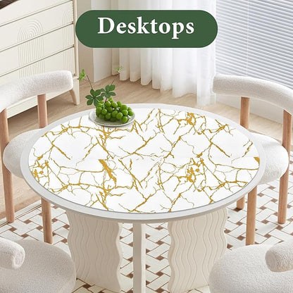 Drawer and Shelf Liner for Kitchen Cabinet Non Slip Waterproof Shelf Paper 23.6 in X 30 Ft Non Adhesive Refrigerator Liners Gold White Marble Easy Liners for Bathroom Cupboard