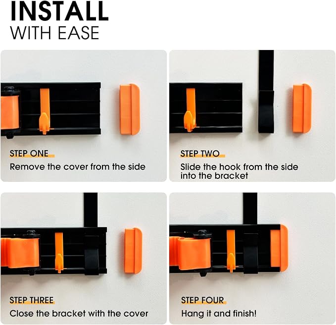 Unjumbly Broom Holder Wall Mount, Drilling Free Mop and Broom Holder - Image 6