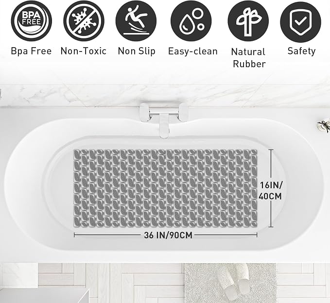 Bath Mat for Tub Non Slip Shower Mat for Elderly - Image 2