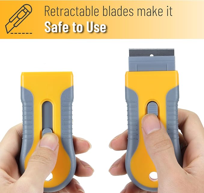 Bates- Razor Blade Scraper Tool, 2 Pack, 30 Extra Carbon Steel Blades, - Image 7