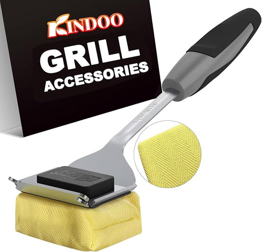 Grill Brush Bristle Free for Outdoor Grill, Steam Grill Cleaning Brush by KINDOO