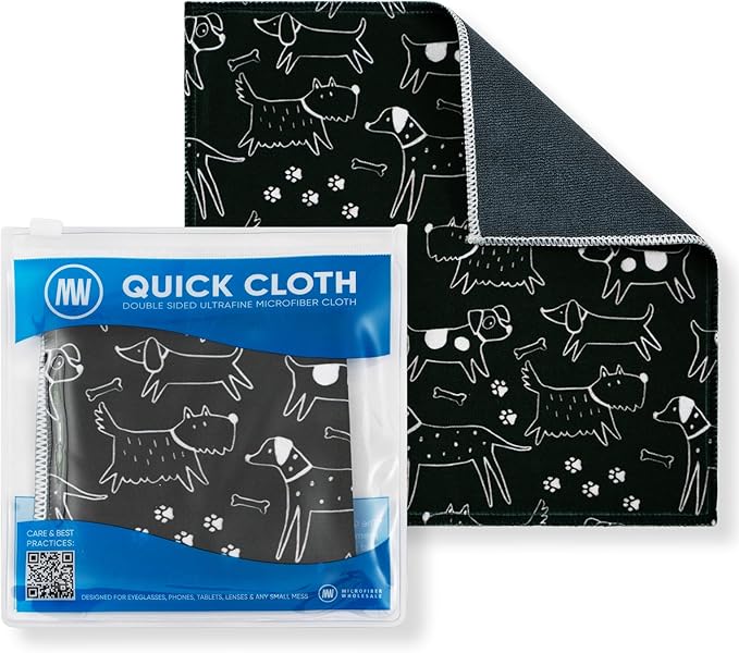 Quick Cloth Microfiber Glasses Cleaning Cloths – 8x8, 1 Pack by MicrofiberWholesale