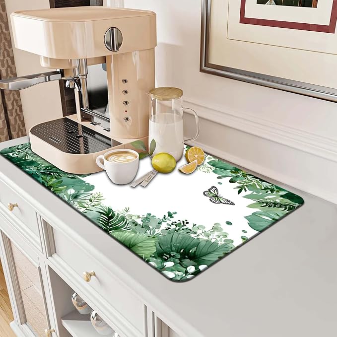 MCALK Green Leaves Dish Drying Mat - Image 7