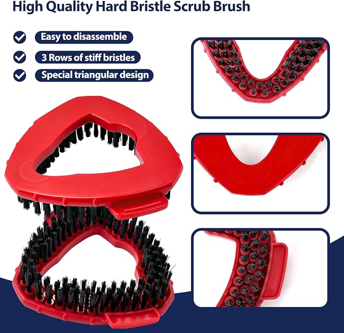 Spin Mop Scrub Brush Head, Hard Bristle Cleaning Scrubber Mop Head - Image 3