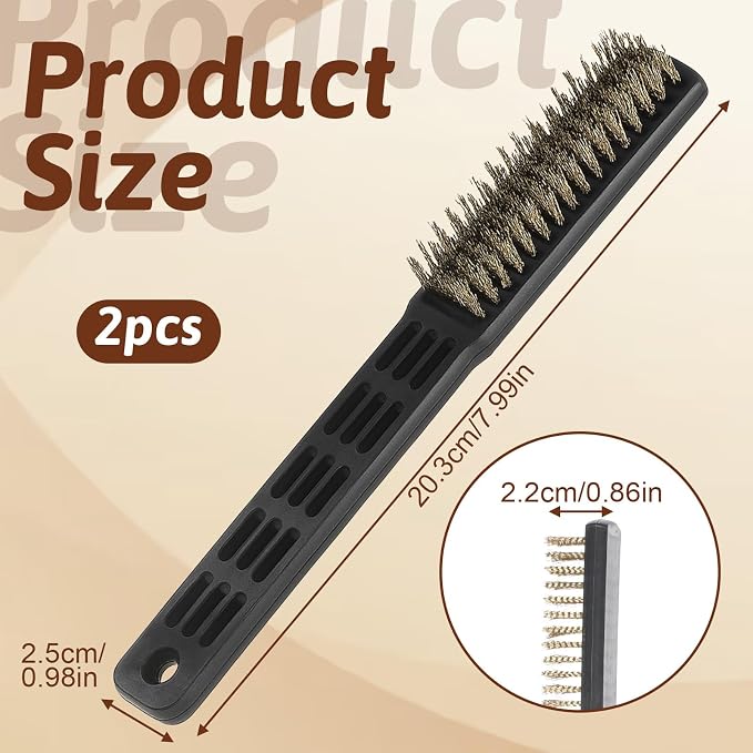 2 Pack Bowling Shoe Brushes, Heavy Duty Wire Brush Outdoor Shoe Cleaning Brushes - Image 2