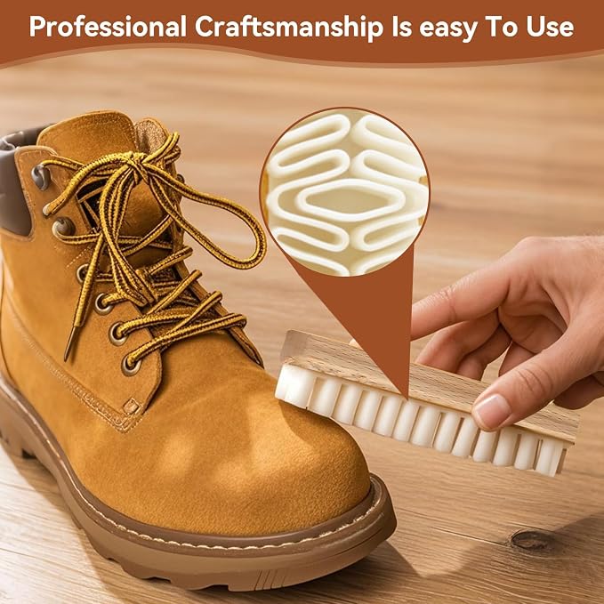 2Pcs Suede Brush for Shoes, Rubber Shoe Brush Cleaner - Image 6
