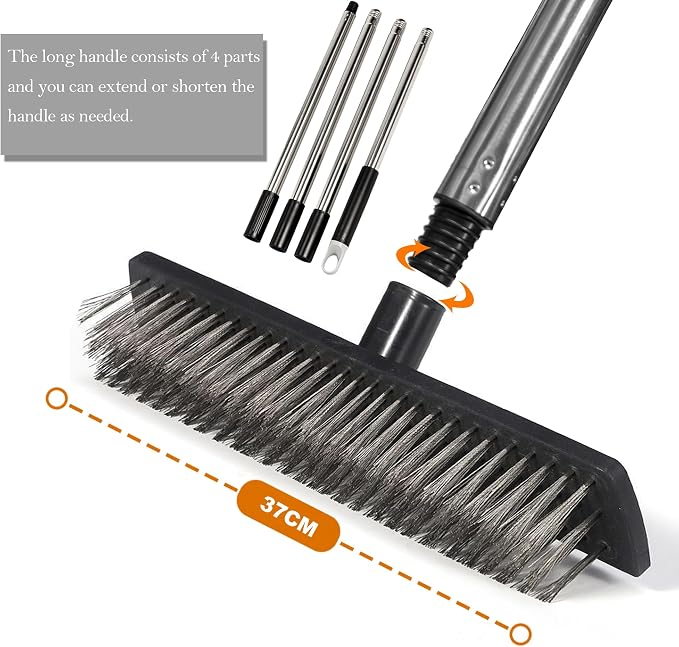 Heavy Duty Floor Scrub Brush Stainless Steel Wire Floor Scrubber - Image 4