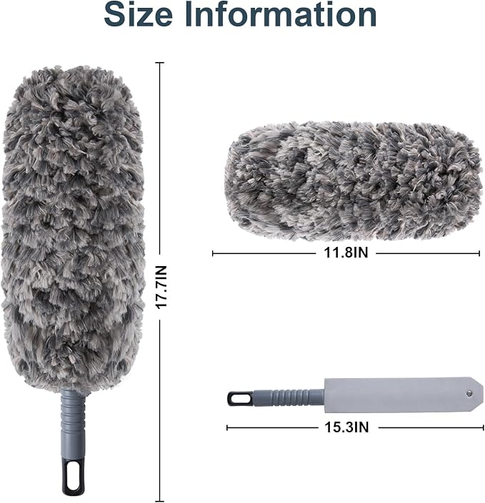 Lint Free 16.8'' Hand Duster, Microfiber Duster - Image 5