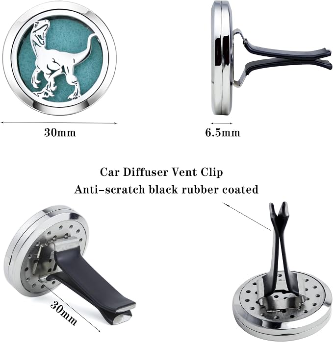 AZNECK Car Essential Oil Diffuser Vent Clip Car Diffuser Vent Clips Dinosaur - Image 5