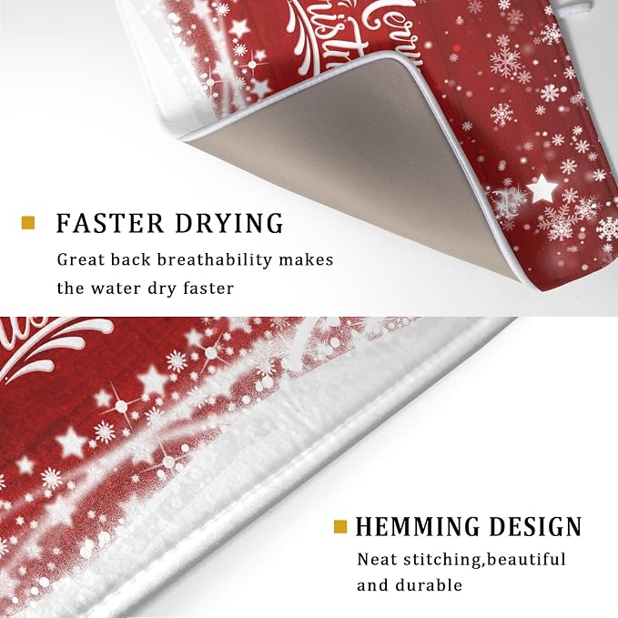 Merry Christmas Dish Drying Mat - Image 2