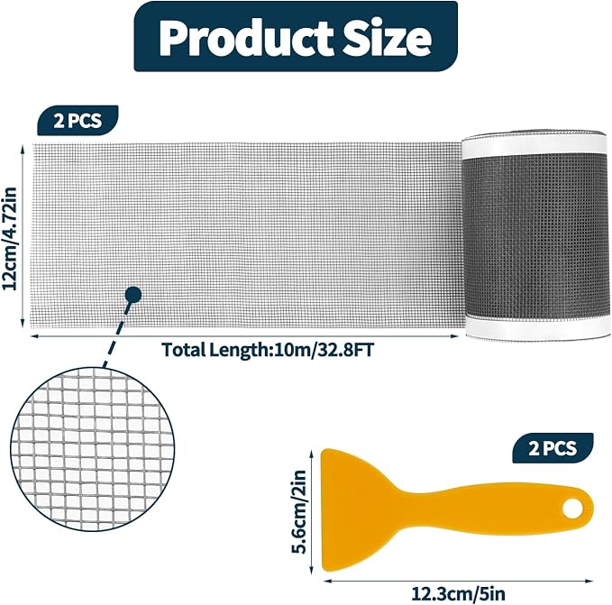 2 PCS 4.7 Inch x 33 FT Disposable Shower Drain Screen Self-Adhesive Stickers - Image 2