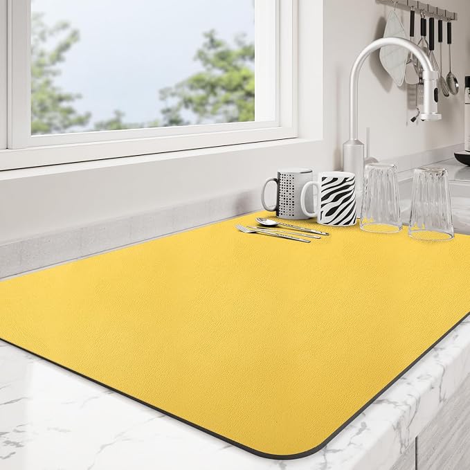 Dish Drying Mat for Kitchen Counter | Coffee Bar Mat for Countertops | Heat by Unknown