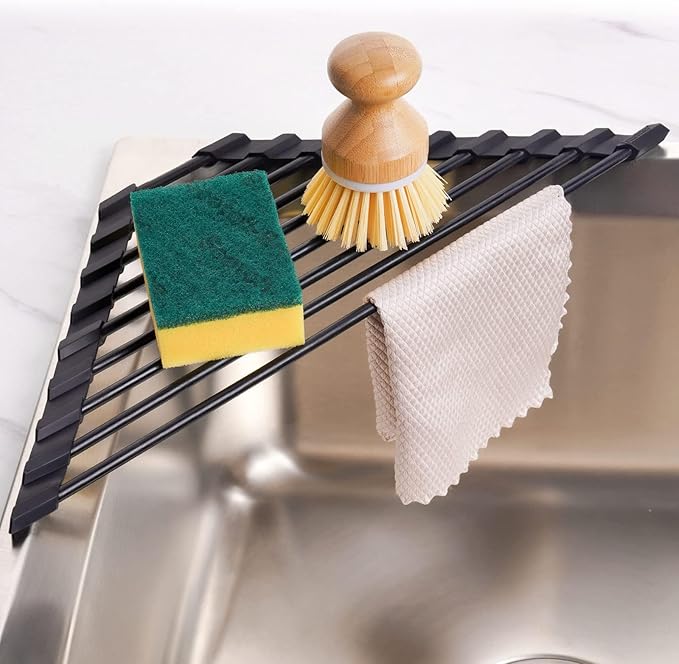 Tomorotec Small Triangle Roll-Up Dish Drying Rack by Tomorotec