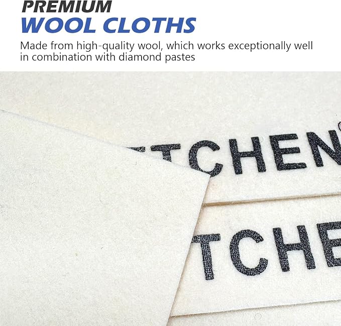 SCOTTCHEN 4Pcs Wool Cloths for Buffing, Polishing and Lapping, and Metalworking - Image 3