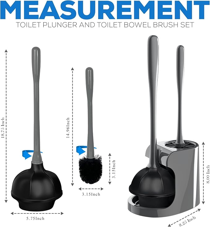 2 in 1 Toilet Brush and Plunger Set - Image 4