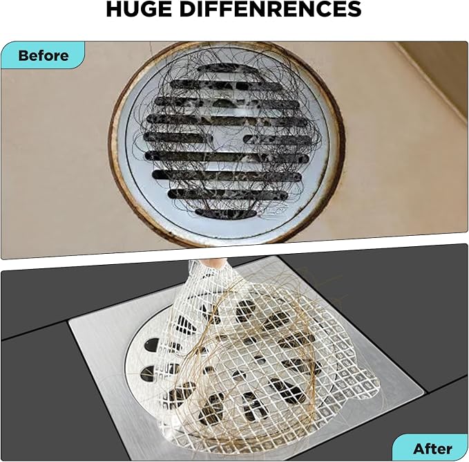 35 Pack Disposable Floor Drain Stickers, Hair Drain Stickers Disposable Shower - Image 4