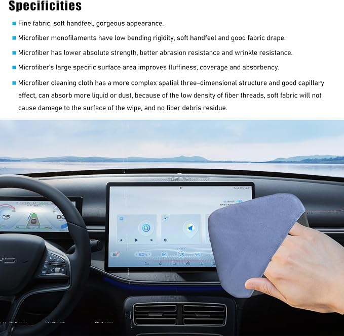 Car Screen Cleaner, Microfiber Auto Screen Cleaning Pad, Foldable Touch Screen - Image 3