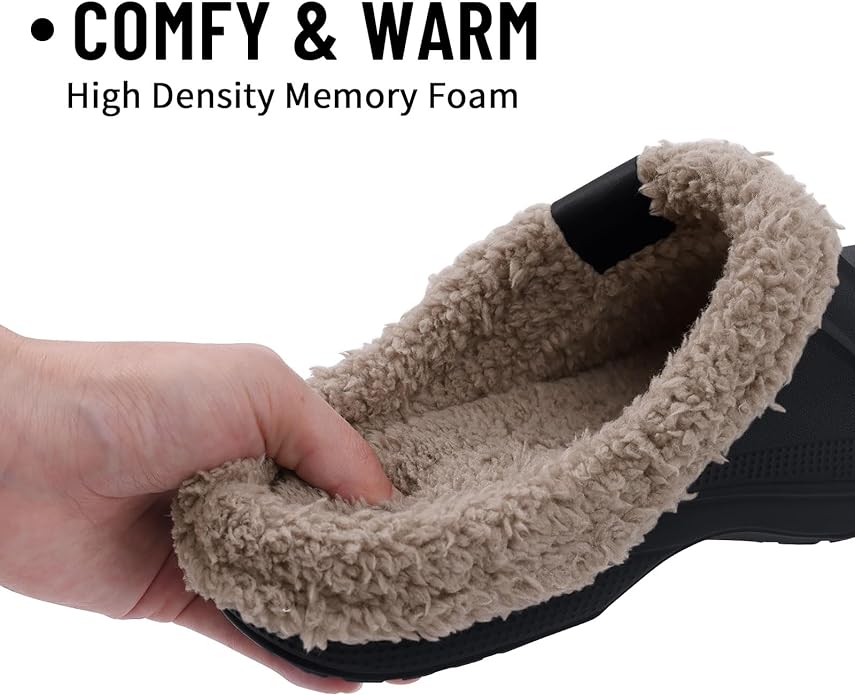 Beslip Classic Fur Lined Clogs Waterproof Winter Fuzzy Slippers - Image 3