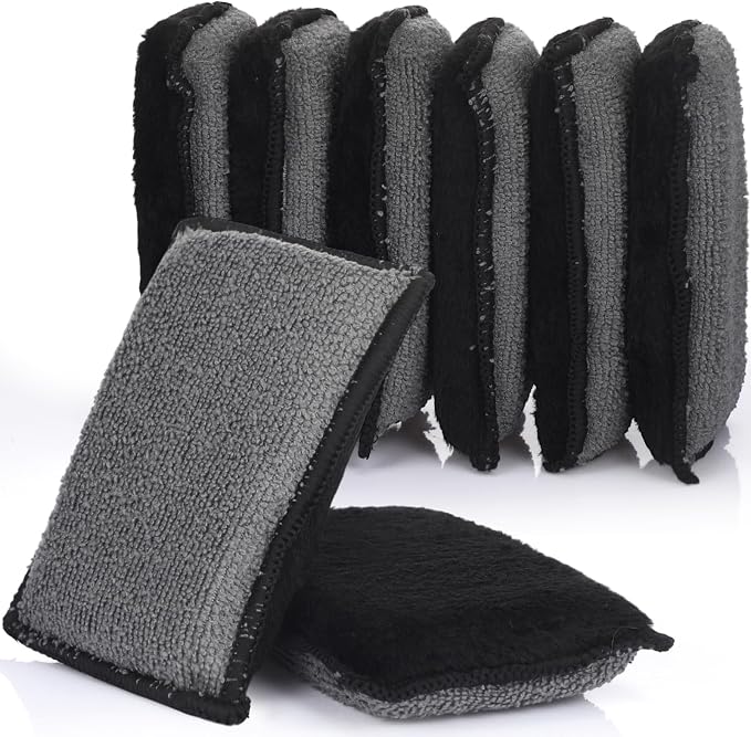 Mudder 8 Pcs Car Interior Scrubbing Sponge 5'' x 3'' Fiber Car Wax Applicator by Mudder