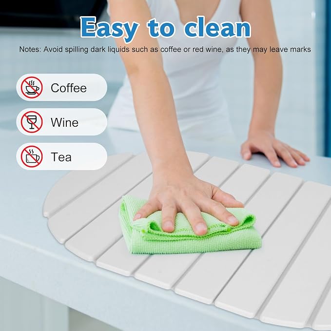 Stone Drying Mat for Kitchen Counter, Foldable 24"x16"Large Absorbent - Image 7