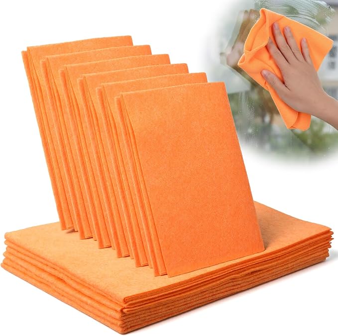 10 Pack Shammy Cloths, 27 X 20 Inch Extra Large Absorbent Cleaning Towels by Unknown