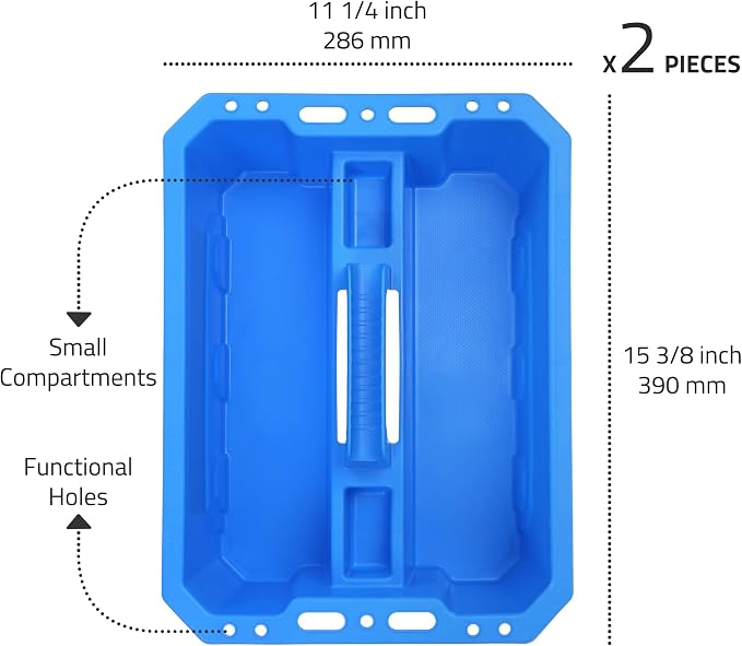CANOPUS Storage Tray Tote with Functional Holes - Image 6