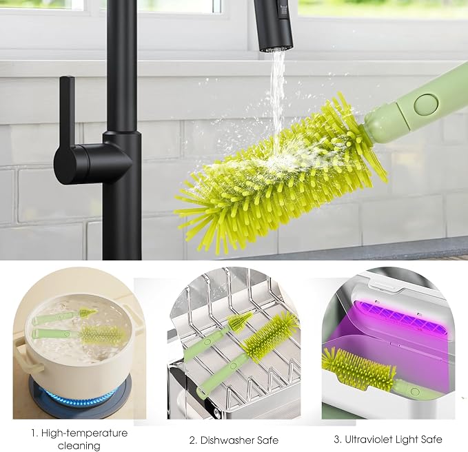 Travel Baby Bottle Cleaner Kit，7-in-1 Baby Bottle Brush Set - Image 6