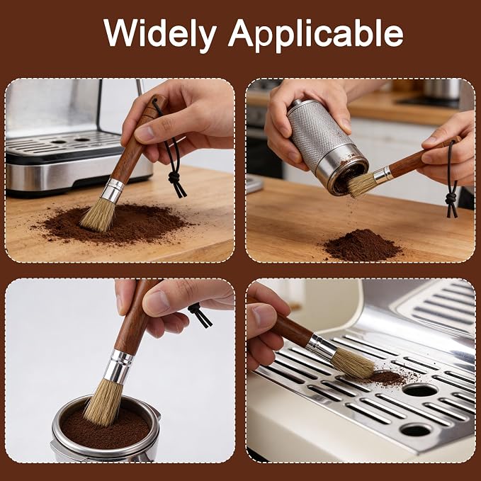 3pcs Coffee Grinder Cleaning Brush Set, Espresso Machine Brush Cleaner Tool - Image 3