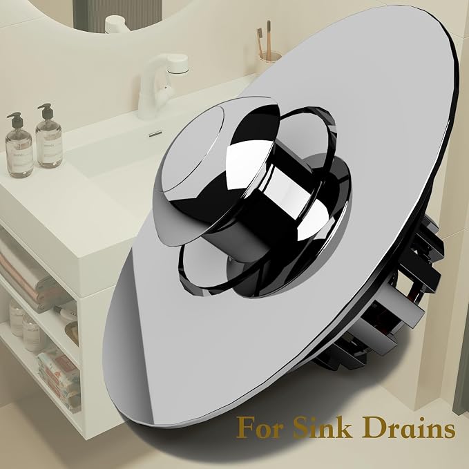 Kitchen Sink Drain Strainer 3 in 1, 304 Stainless Steel Pop Up Sink Stopper - Image 9