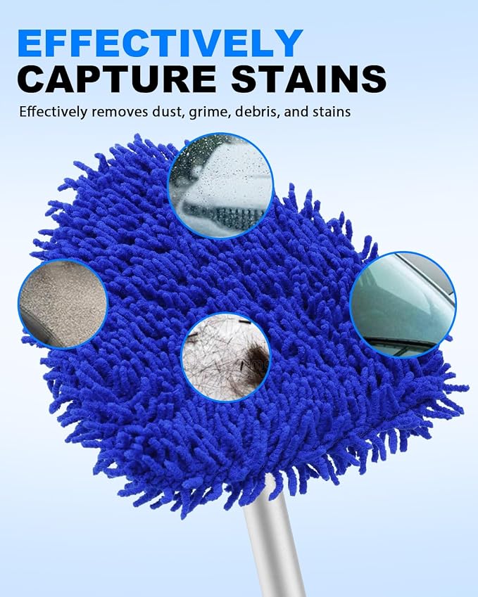 5 Pack Microfiber Pads, Upgraded High-Density Chenille Replacement Heads Cover - Image 2