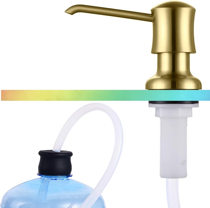 Sink Soap Dispenser for Kitchen Sink Brushed Gold Upgrade by UltimateUnicorn