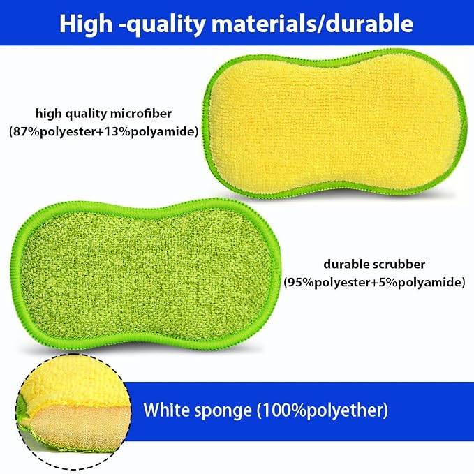 12 Pack Multi-Purpose Scrub Sponges - Image 4