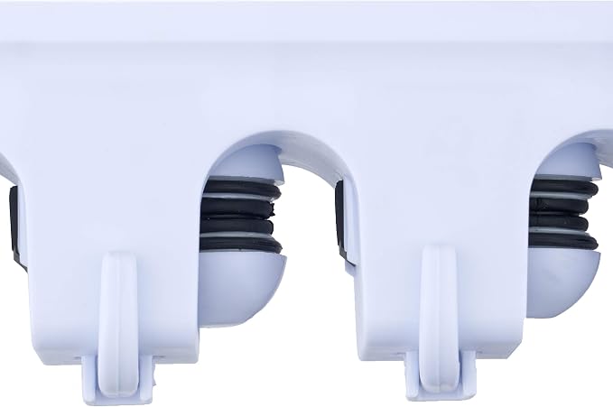 Superio Mop and Broom Holder Wall Mount White Cleaning Tools Wall Organizer - Image 4
