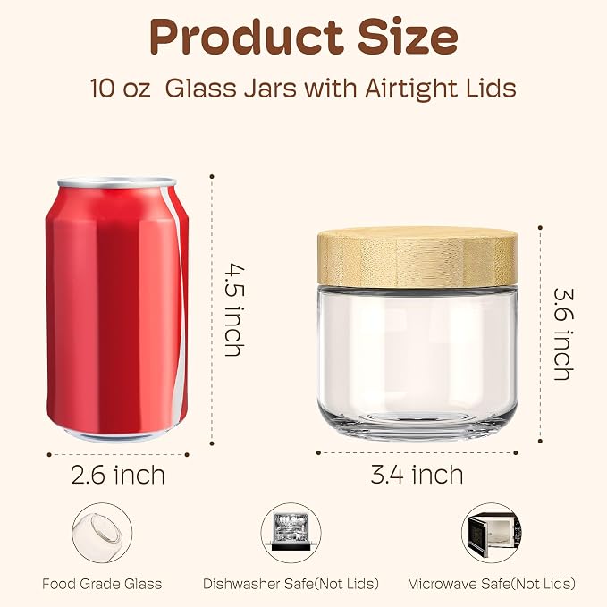 6 Pack 10oz Overnight Oats Containers - Image 2