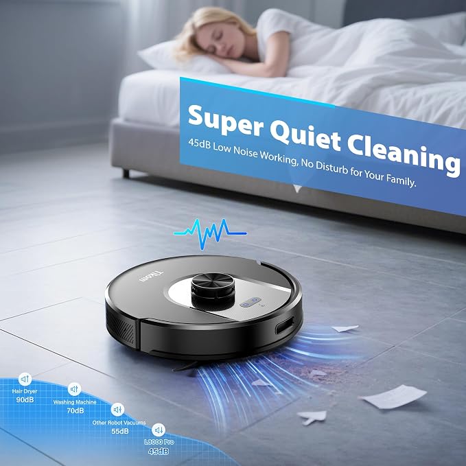 Tikom Robot Vacuum and Mop Combo, 6000 Pa Automatic Robotic Vacuum Cleaner - Image 8