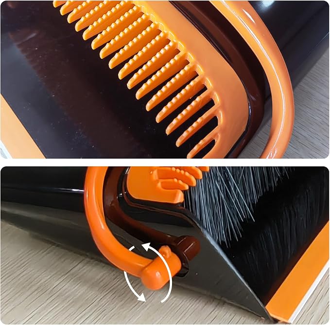 Broom and Dustpan Set Adjustable Length Stainless Steel Broomstick Standing - Image 2
