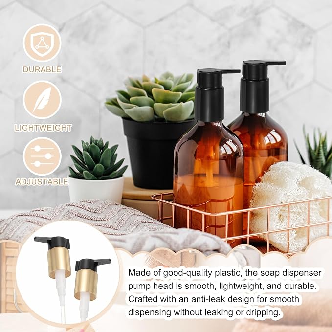uxcell 4 Pcs Soap Dispenser Pump Heads, Hand Soap Dispensers Top Pumps - Image 4