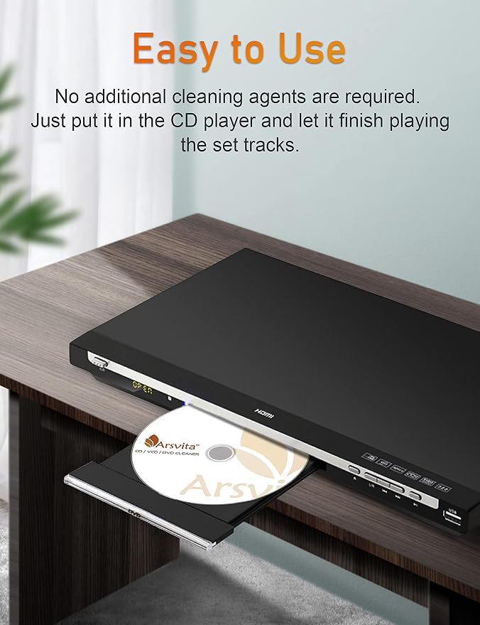 Arsvita CD Laser Lens Cleaner Disc Cleaning Set - Image 4