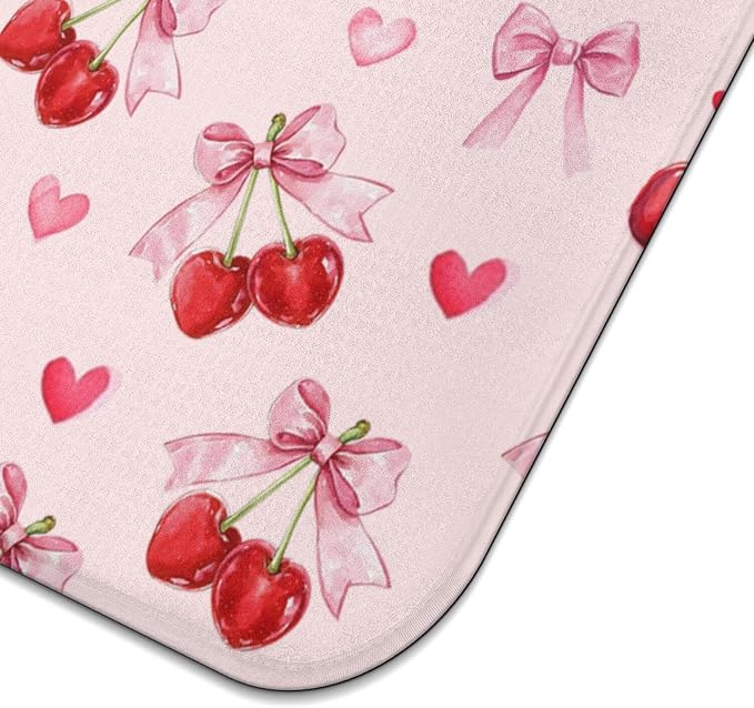 Cherry Dish Drying Mat for Kitchen Counter, Washable Absorbent Kitchen - Image 6