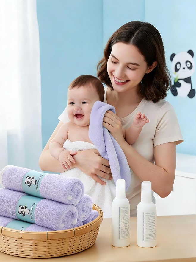 HIPHOP PANDA Baby Washcloths, Rayon Made from Bamboo - Image 3