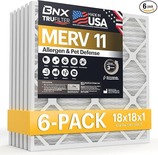 BNX TruFilter 18x18x1 Air Filter MERV 11 by BNX