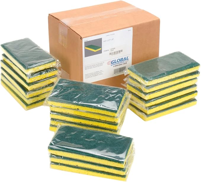 Global Industrial Heavy Duty Scrub Sponge, 3.25" x 6.25", Case of 20 Sponges by GlobalIndustrial