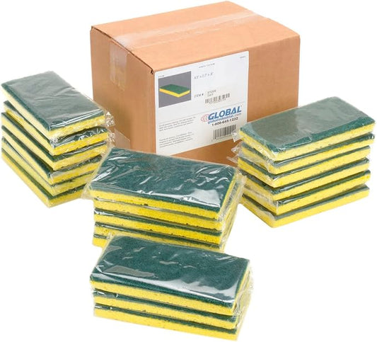 Global Industrial Heavy Duty Scrub Sponge, 3.25" x 6.25", Case of 20 Sponges by GlobalIndustrial